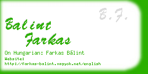 balint farkas business card