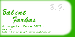 balint farkas business card